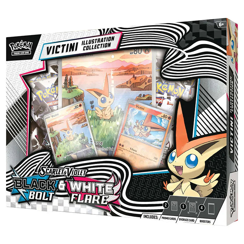 Pokemon Scarlet & Violet Black Bolt & White Flare Victini Illustration Collection