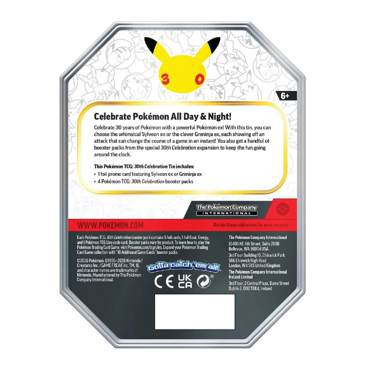 Pokemon TCG: 30th Celebration - Greninja ex Tin
