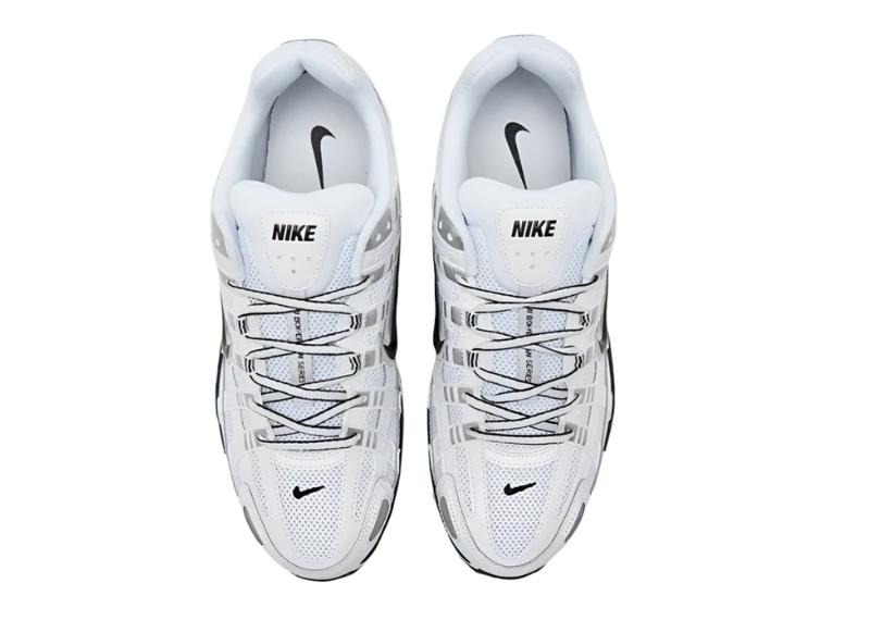 Nike P-6000 White Metallic Silver Black