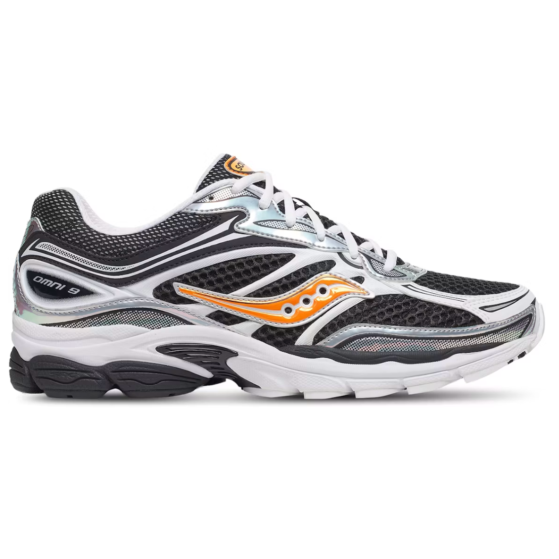 Saucony ProGrid Omni 9 Speed Shades White Black Orange