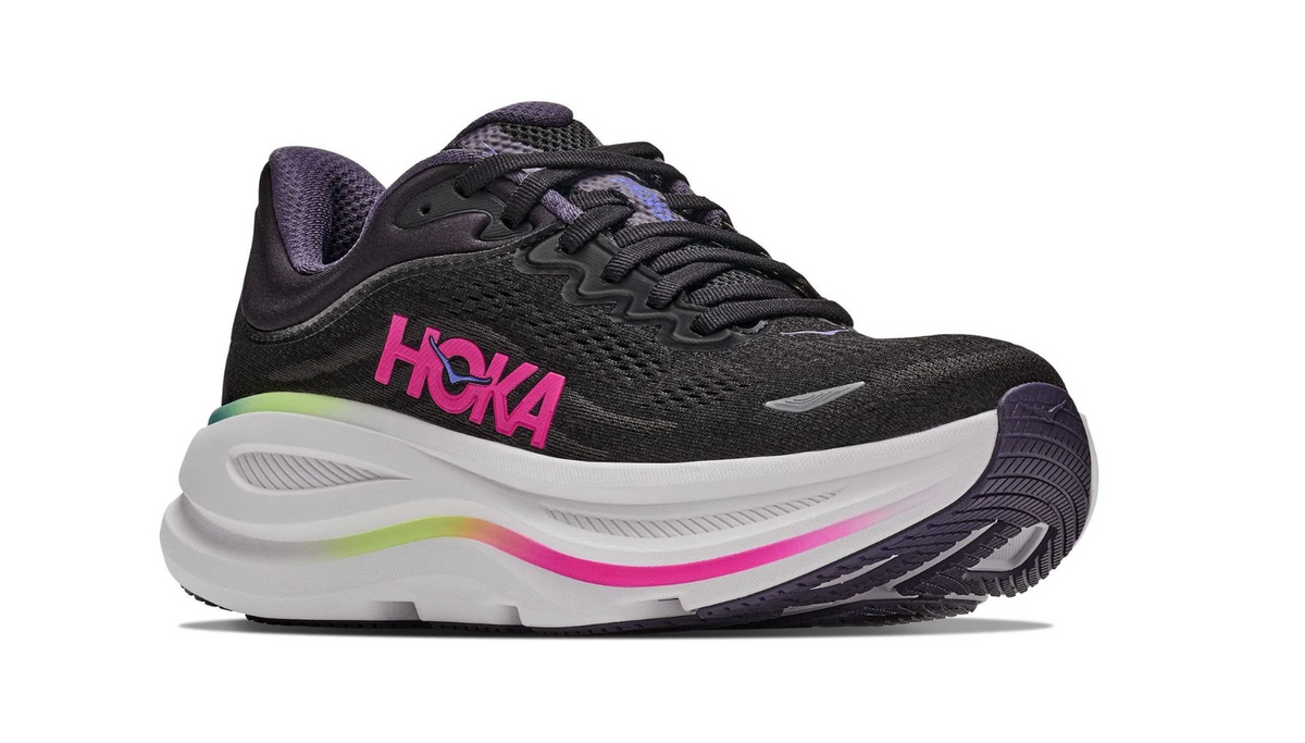 HOKA Bondi 9 Black Neon Dragonfruit Women's