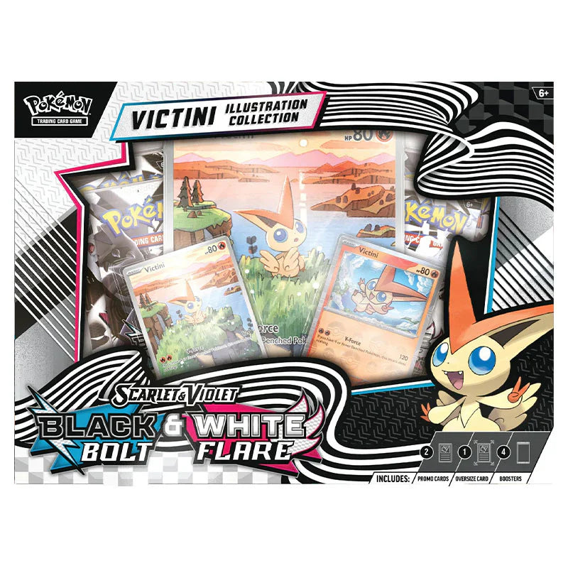 Pokemon Scarlet & Violet Black Bolt & White Flare Victini Illustration Collection