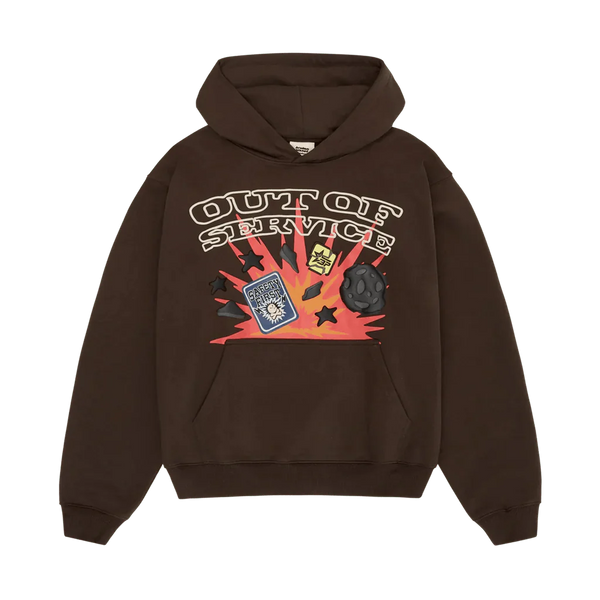 Broken Planet Market Out of Service Hoodie 'Mocha Brown'