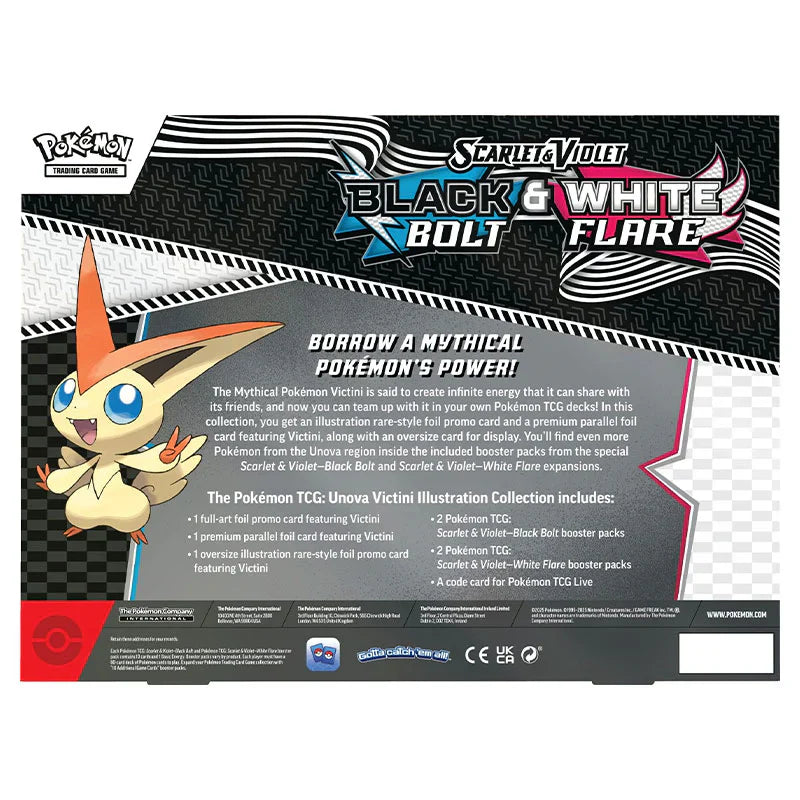 Pokemon Scarlet & Violet Black Bolt & White Flare Victini Illustration Collection