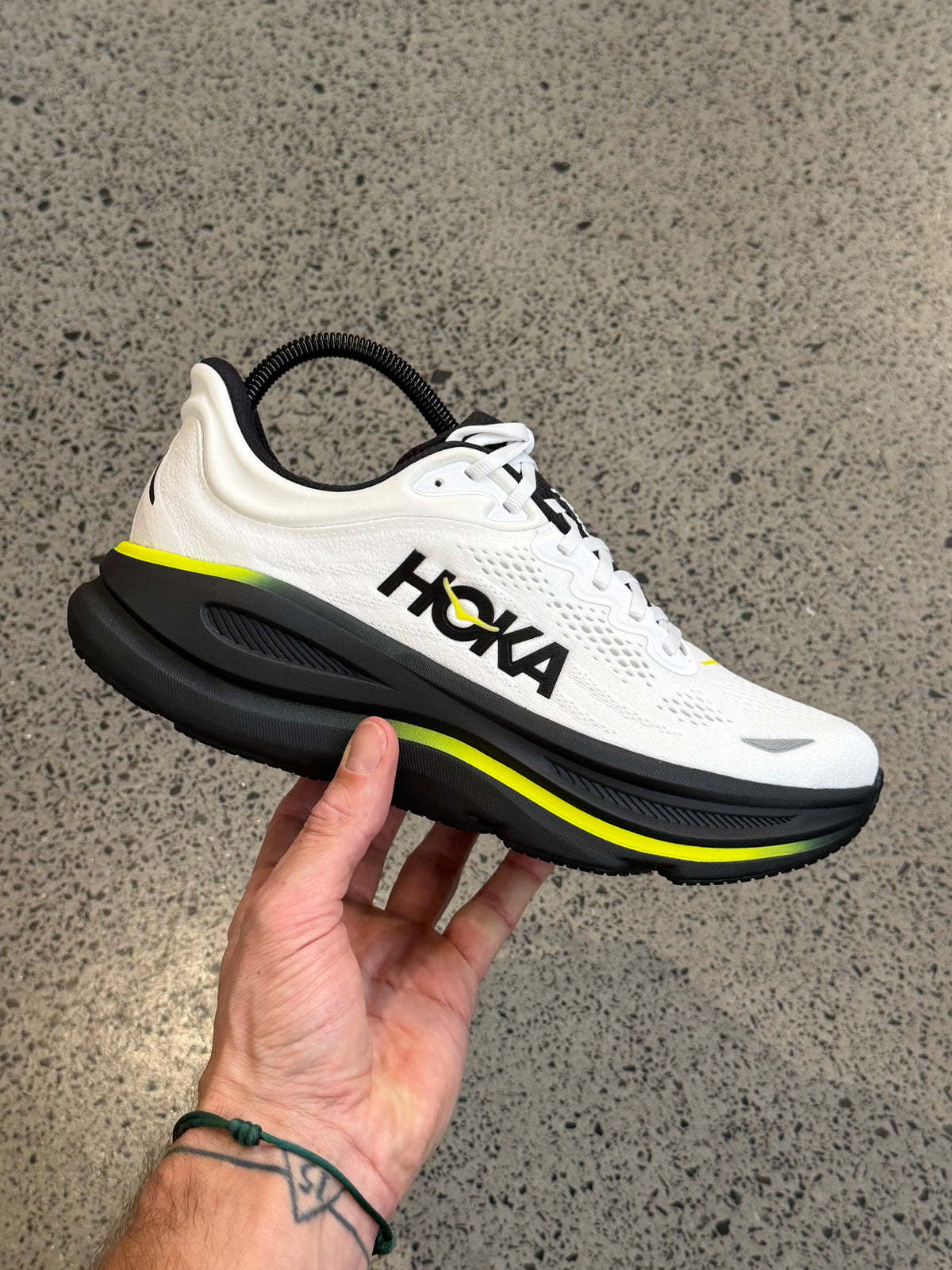 HOKA Bondi 9 White Citrus Men's
