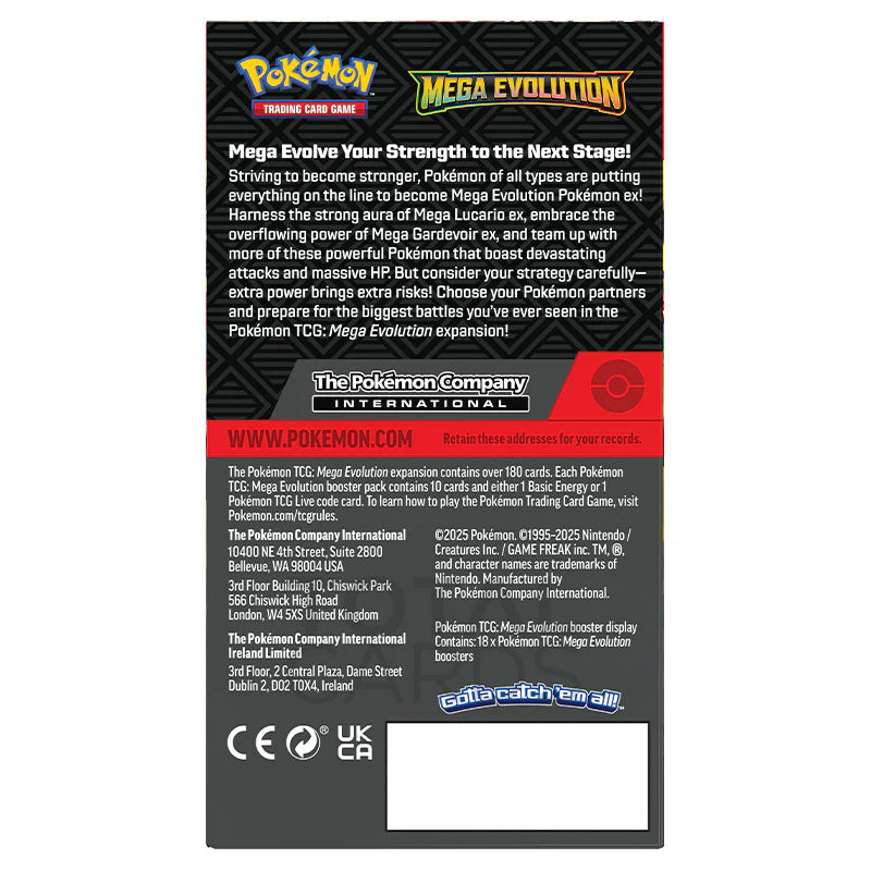 Pokemon Mega Evolution Half Booster Box (PK18)