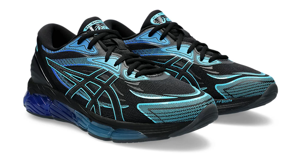 靴 Asics Gel-Quantum 360 8 \"Black/Aquarium\" Asics Unisex Gel-Quantum 360 VIII Black / Aquarium Low Top