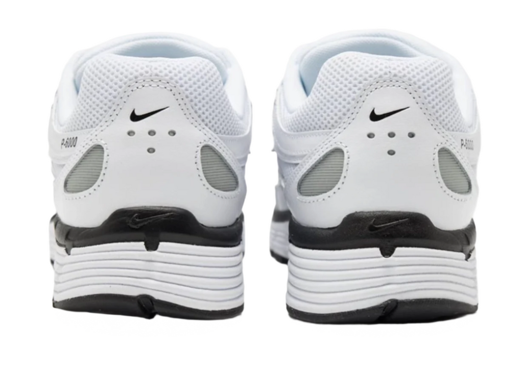 Nike P-6000 White Metallic Silver Black