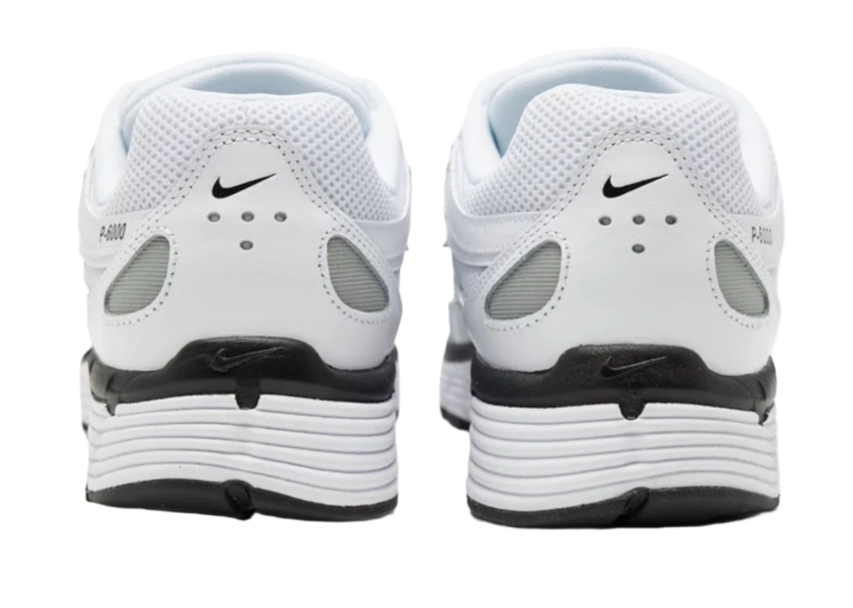 Nike P-6000 White Metallic Silver Black