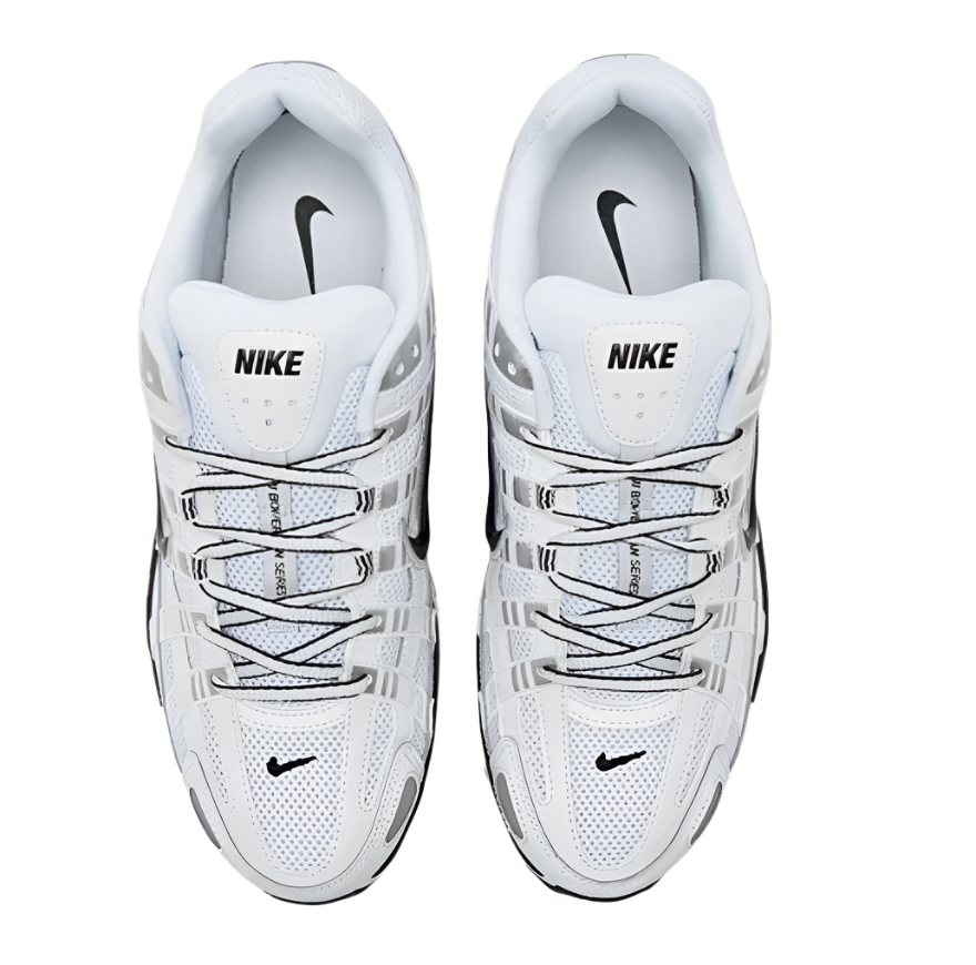 Nike P-6000 White Metallic Silver Black