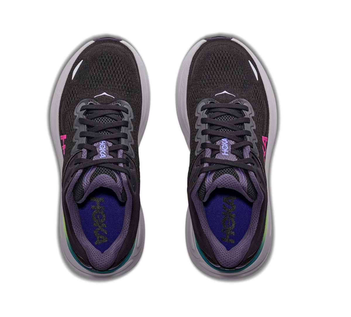 HOKA Bondi 9 Black Neon Dragonfruit Women's