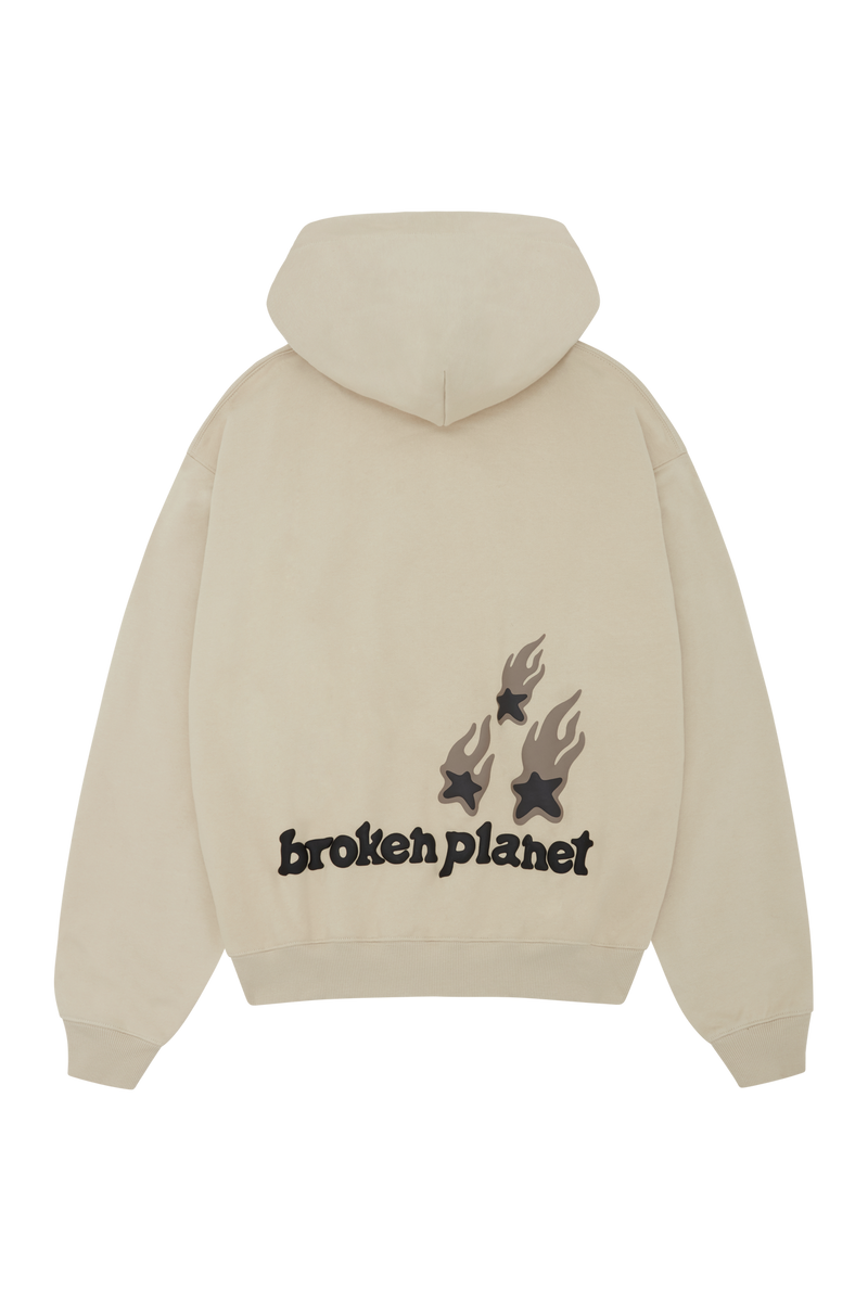 BROKEN PLANET 'HEARTLESS LOVE' BONE WHITE HOODIE