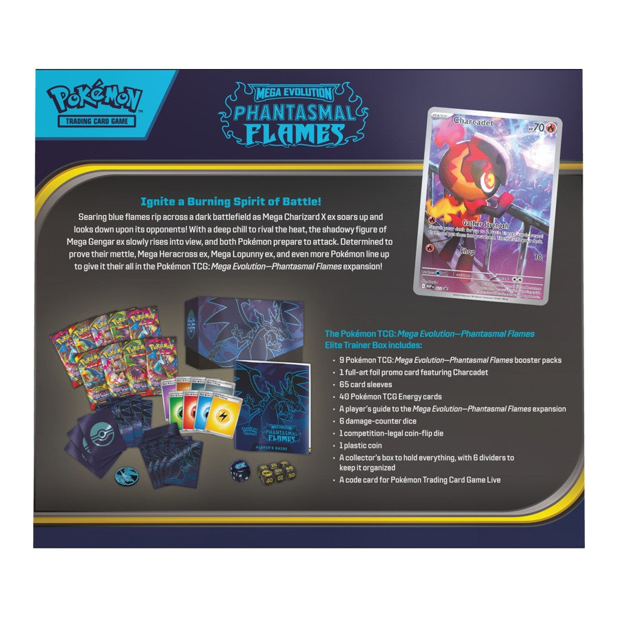 Pokemon Mega Evolution Phantasmal Flames Elite Trainer Box