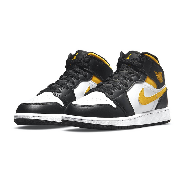 AIR JORDAN 1 MID WHITE POLLEN BLACK - Stepped In