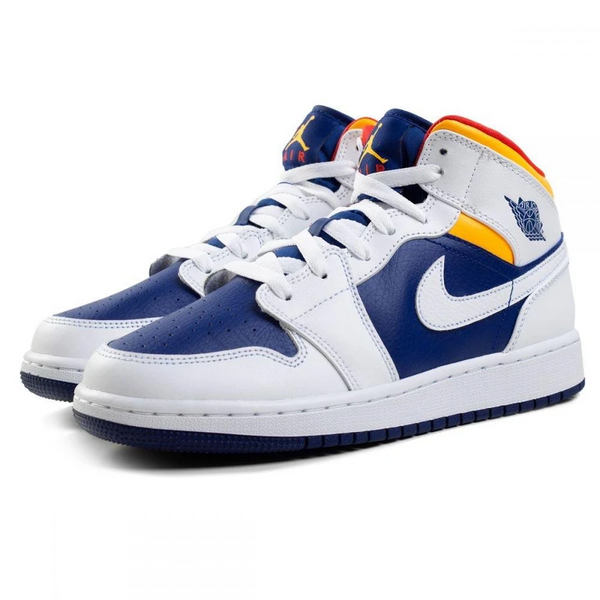 AIR JORDAN 1 MID WHITE LAZER ORANGE - Stepped In