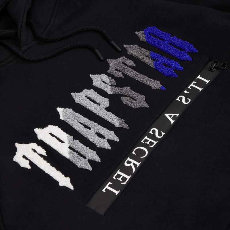 Trapstar Chenille Decoded 2.0 Hooded Tracksuit - Black/Blue