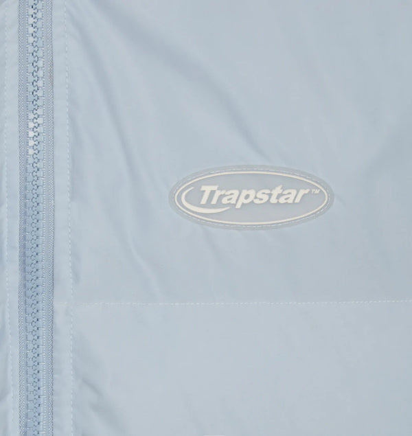 Trapstar Hyperdrive Detachable Hooded Puffer Jacket - Ice Blue MEDIUM