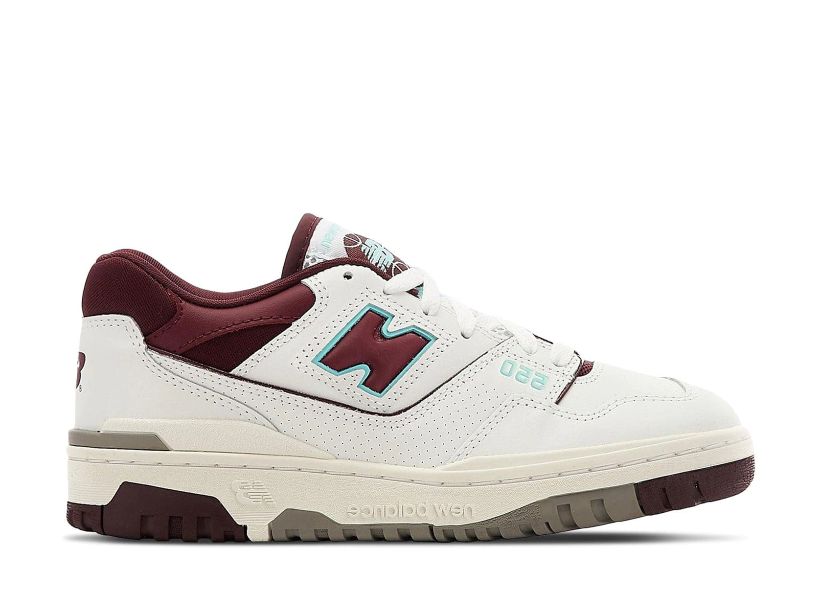 New Balance 550 Burgundy Cyan Turquoise