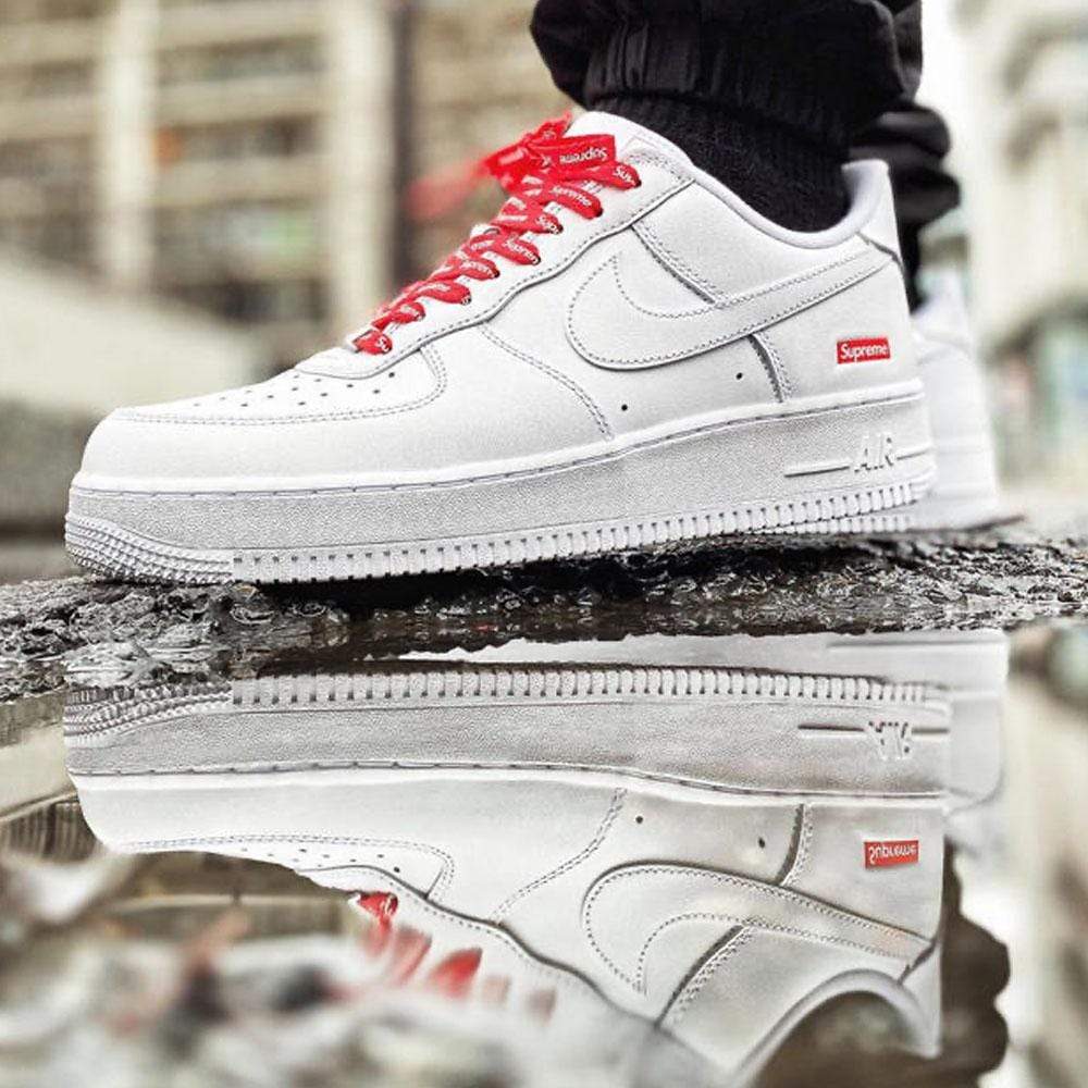 Nike Air Force 1 Low Supreme Box Logo White SteppedInUk